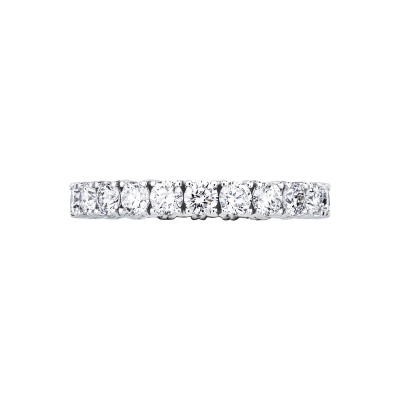 Fedina eternity con diamanti in oro bianco 18k
