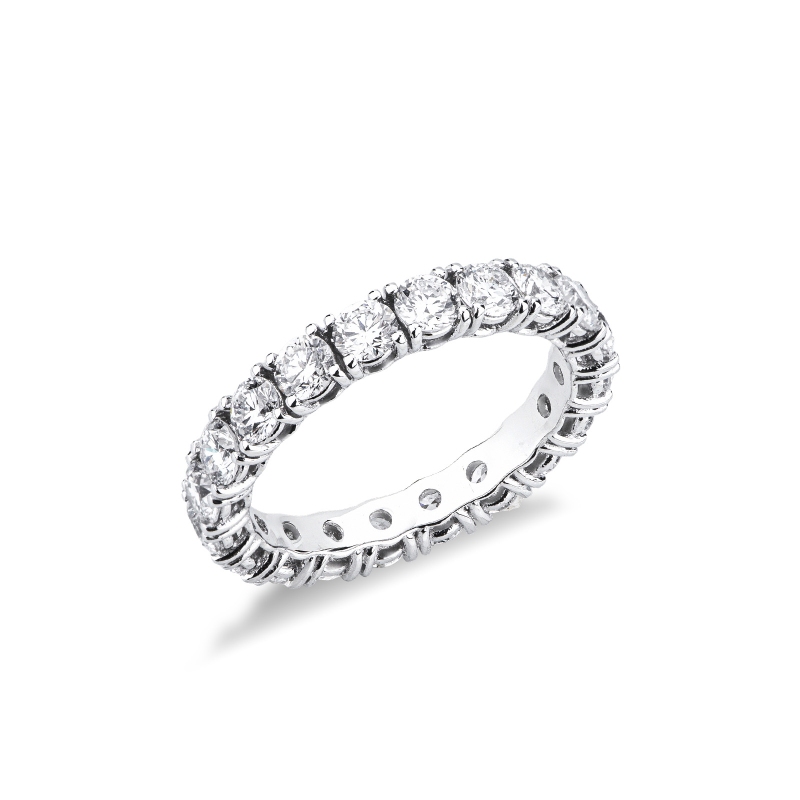 Fede eternity in oro bianco 18k con diamanti