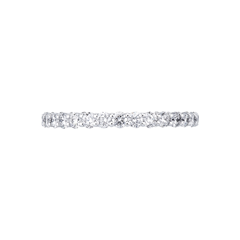 Anello eternity con diamanti in oro bianco 18k