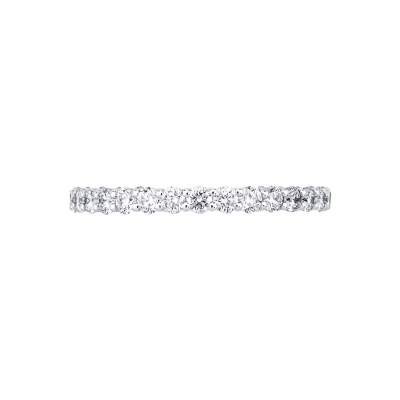 Anello eternity con diamanti in oro bianco 18k