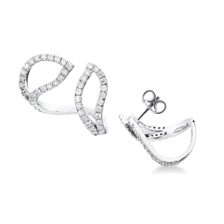 Orecchini oro bianco 18k con diamanti 