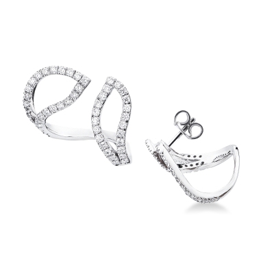 Orecchini oro bianco 18k con diamanti 