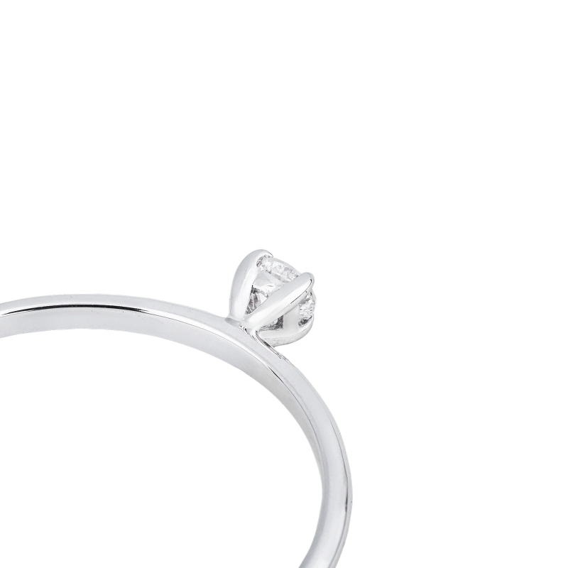 Anello solitario Meraviglia in oro bianco 18k con diamante 