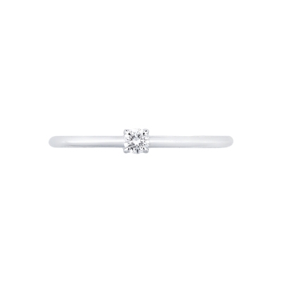 Anello solitario Meraviglia in oro bianco 18k con diamante 