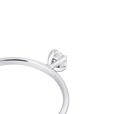 Solitario Meraviglia con diamante 0,15 ct in oro bianco 18k 