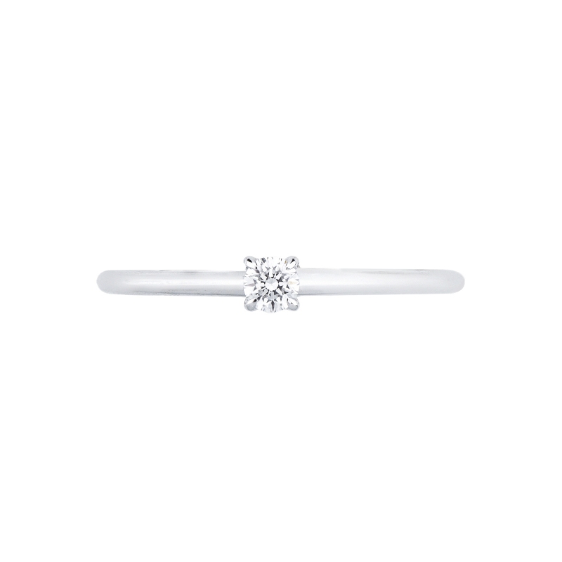 Solitario Meraviglia con diamante 0,15 ct in oro bianco 18k 