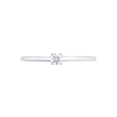 Solitario Meraviglia con diamante 0,15 ct in oro bianco 18k 