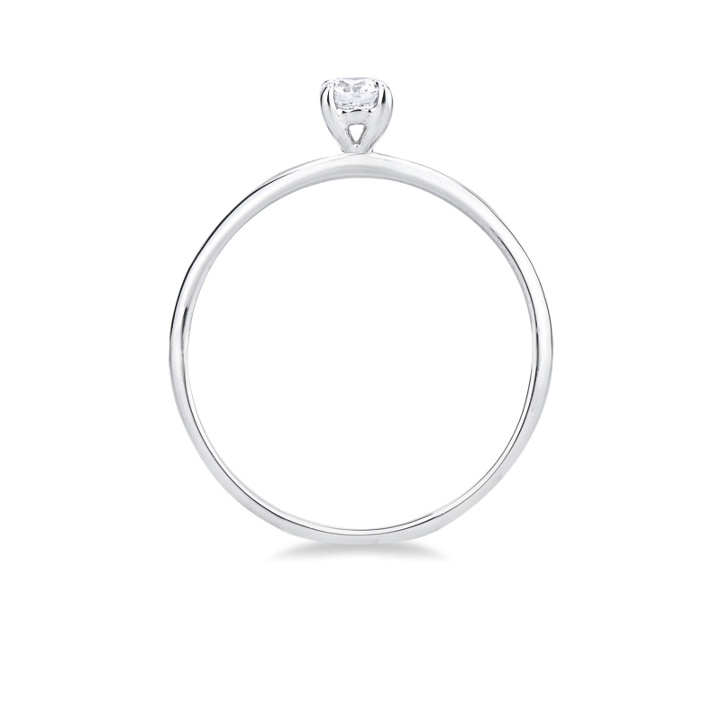Anello solitario Meraviglia oro bianco 18k con diamante 0.20 ct