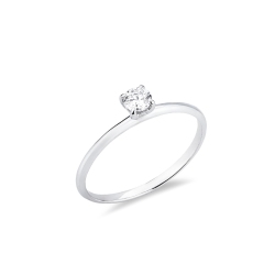 Anello solitario Meraviglia oro bianco 18k con diamante 0.20 ct