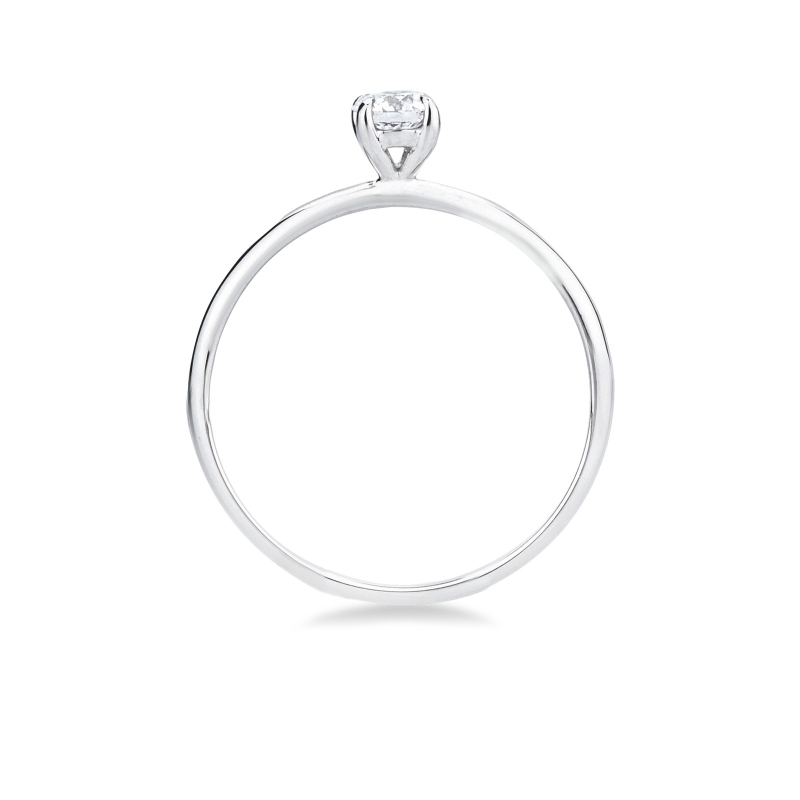 Anello solitario oro bianco 18k Meraviglia con diamante 0,25 ct