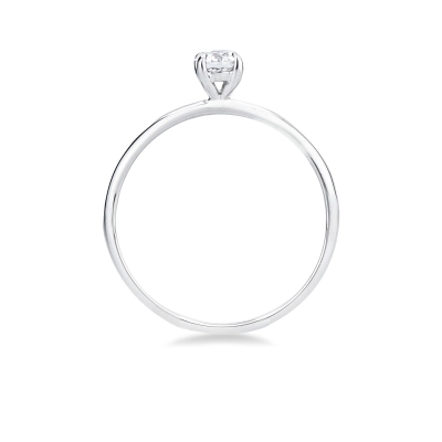Anello solitario oro bianco 18k Meraviglia con diamante 0,25 ct