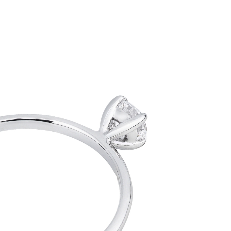 Anello solitario Meraviglia 0,30 ct in oro bianco 18k 