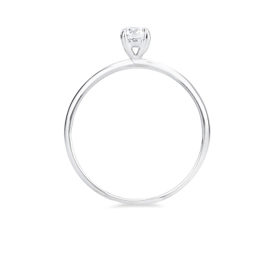 Anello solitario Meraviglia 0,30 ct in oro bianco 18k 