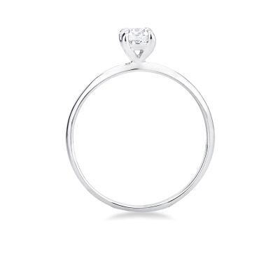 Anello da proposta Meraviglia in oro bianco 18k con diamante da 0,40 ct