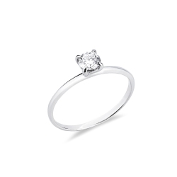 Anello da proposta Meraviglia in oro bianco 18k con diamante da 0,40 ct