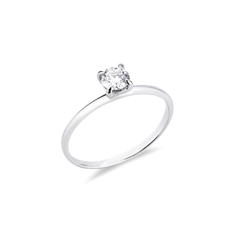 Anello da proposta Meraviglia in oro bianco 18k con diamante da 0,40 ct