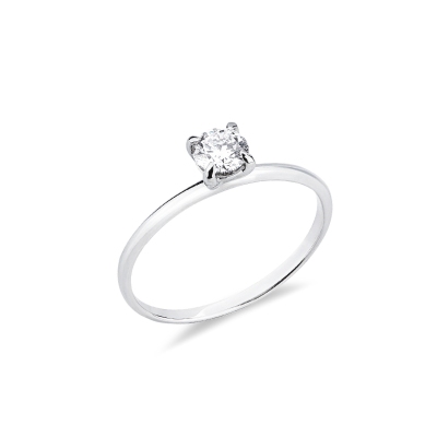 Anello da proposta Meraviglia in oro bianco 18k con diamante da 0,40 ct