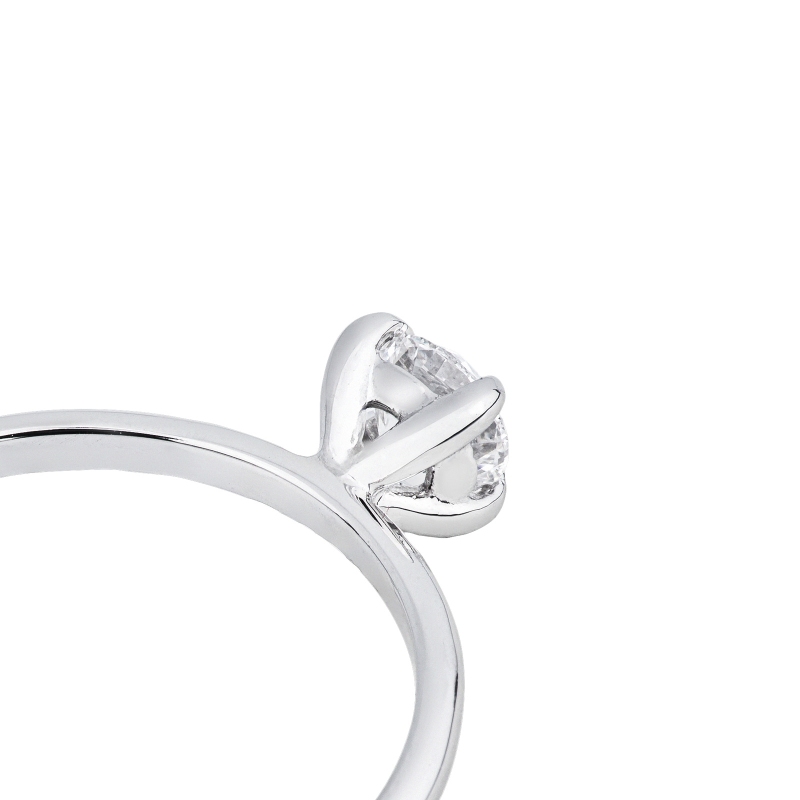Anello solitario Meraviglia con diamante 0.50 ct oro bianco 18k