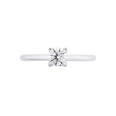 Anello solitario Meraviglia con diamante 0.50 ct oro bianco 18k