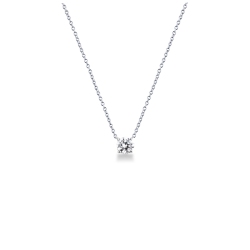 Collana punto luce oro bianco 750 con diamante 