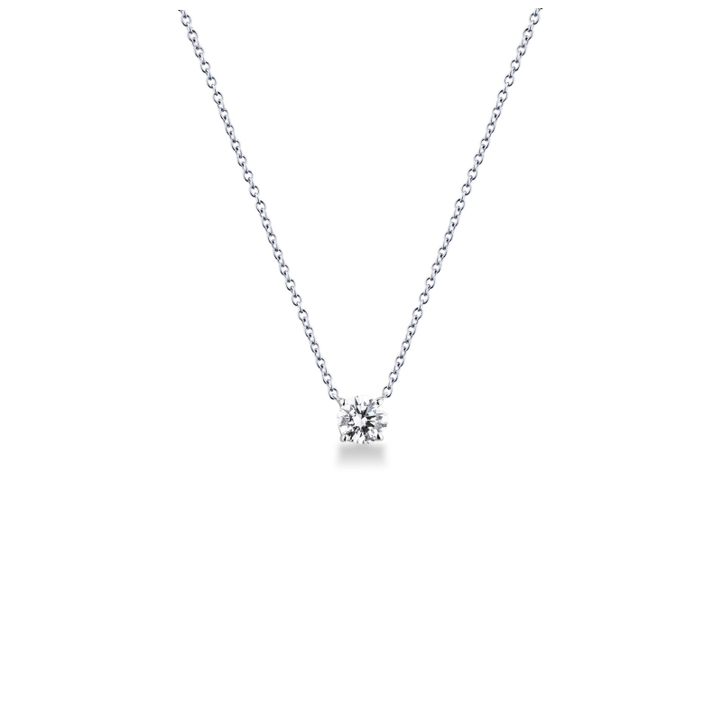 Collana punto luce oro bianco 750 con diamante 