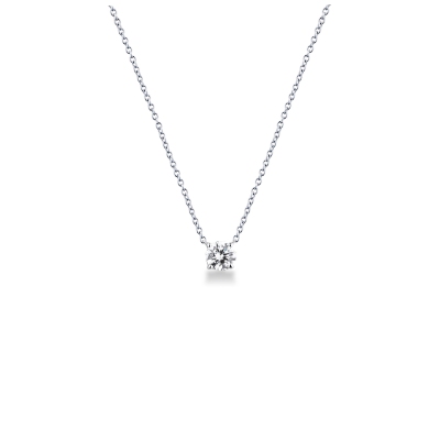 Collana punto luce oro bianco 750 con diamante 