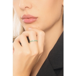 FEDE ETERNITY MOD.3  ORO BIANCO E SMERALDI. VEDI ELENCO MISURE. 2