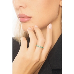 18k white gold eternity ring with emeralds 2