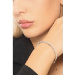 Bracciale semirigido in oro bianco 750 con diamanti a scalare 2