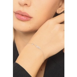 White gold 18k bracelet with treb clef in diamonds  2
