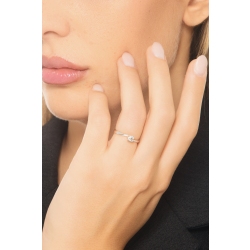 Solitario Promessa con diamante 0,25 ct Oro Bianco 18k 2