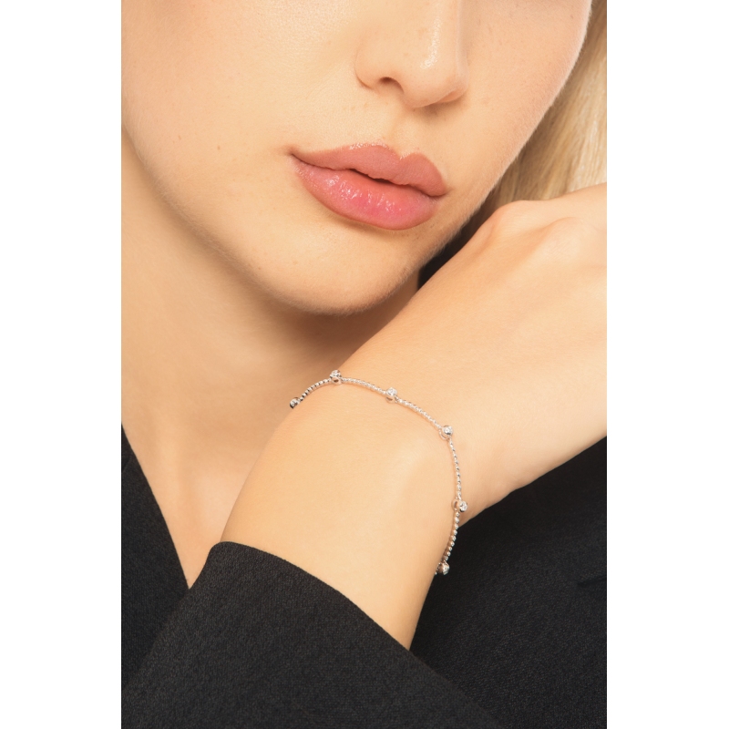 Segment Bracelet 18k White Gold with Diamond 