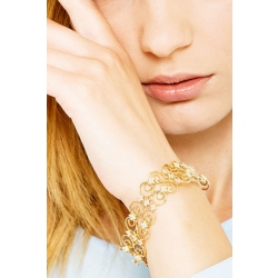 18k yellow gold fancy bracelet with diamonds  2