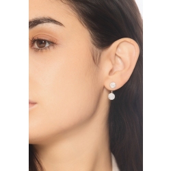 White gold 18k earrings with diamonds pavé 2