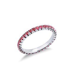 Eternity in Oro Bianco 18k e Rubini
