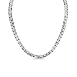 Girocollo tennis in oro bianco 18k con diamanti 