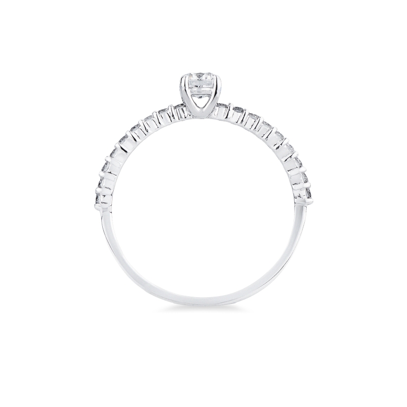 Solitario anello Magia in oro bianco 18k 0,30 ct