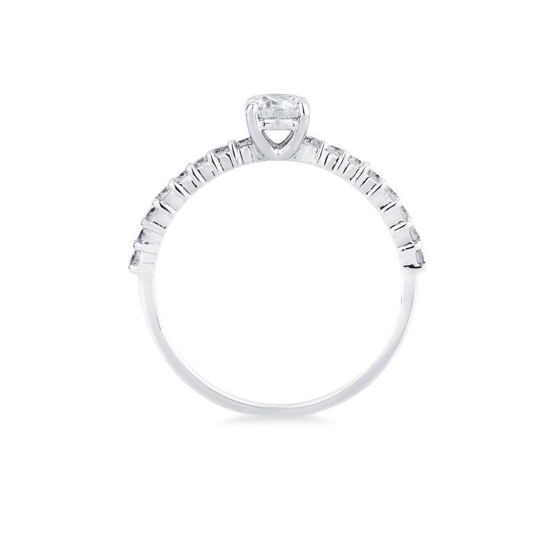Anello solitario Magia in oro bianco 18k 0,40 ct