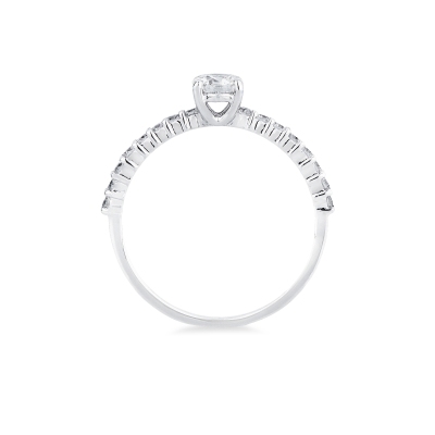 Anello solitario Magia in oro bianco 18k 0,40 ct