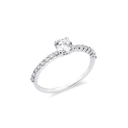 Anello solitario Magia in oro bianco 18k 0,40 ct