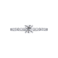 Anello fidanzamento solitario Magia oro bianco 0,50 ct 2