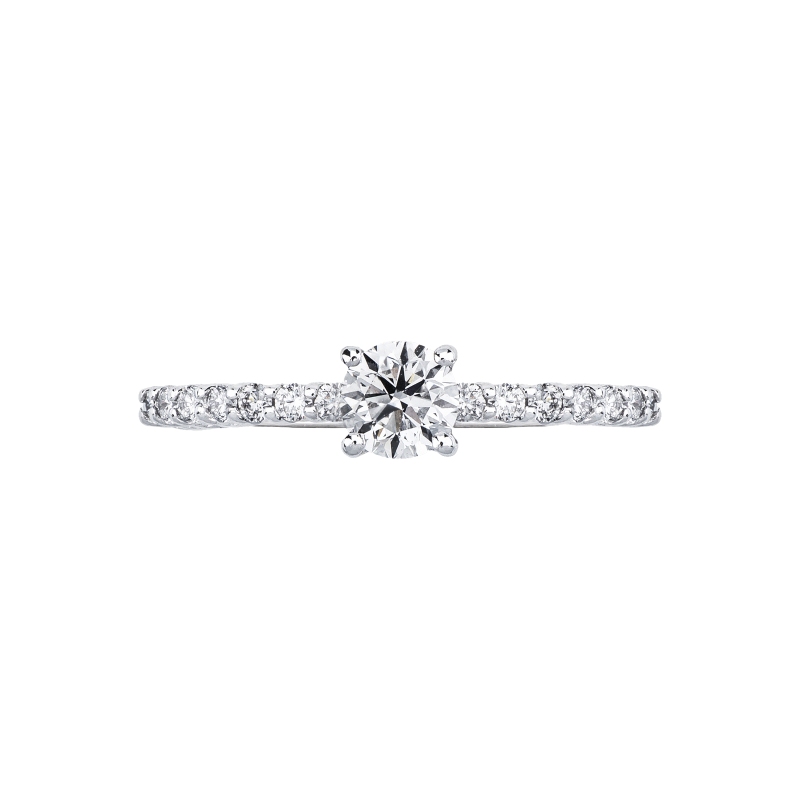 Anello fidanzamento solitario Magia oro bianco 0,50 ct