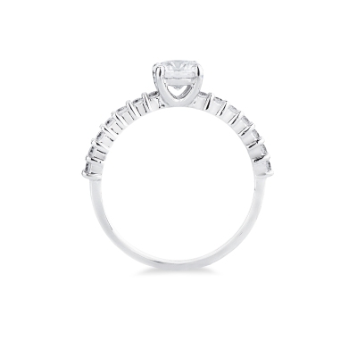 Anello fidanzamento Magia in oro bianco 18k 0,70 ct
