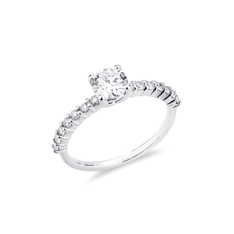 Anello fidanzamento Magia in oro bianco 18k 0,70 ct
