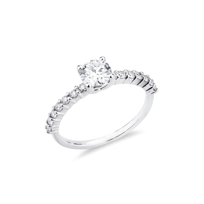 Anello fidanzamento Magia in oro bianco 18k 0,70 ct
