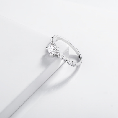 Anello fidanzamento Magia 1 carato oro bianco