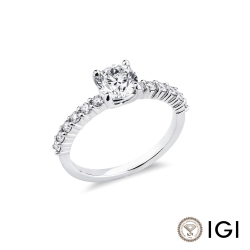 Anello fidanzamento Magia 1 carato oro bianco