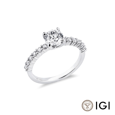 Anello fidanzamento Magia 1 carato oro bianco