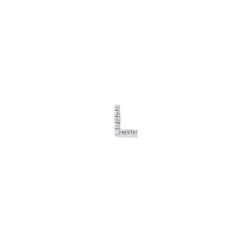 18k white gold single earring in diamonds letter L