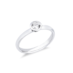 Solitario Sguardo 0,30 ct in Oro Bianco 18k